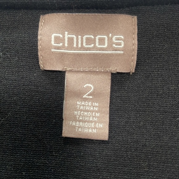 Chico’s Striped blocked moto jacket - Picture 5 of 6
